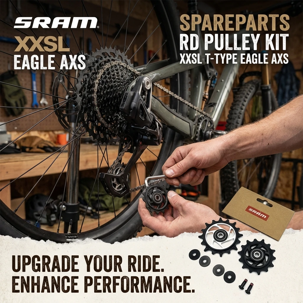 Фото Комплект роликов SRAM XX SL T-Type 11.7518.104.006 |   Волшебное колесо с антиблокировочной системой |   Верхний шкив 14T и нижний шкив 16T |   Стальные подшипники |   AXS №1