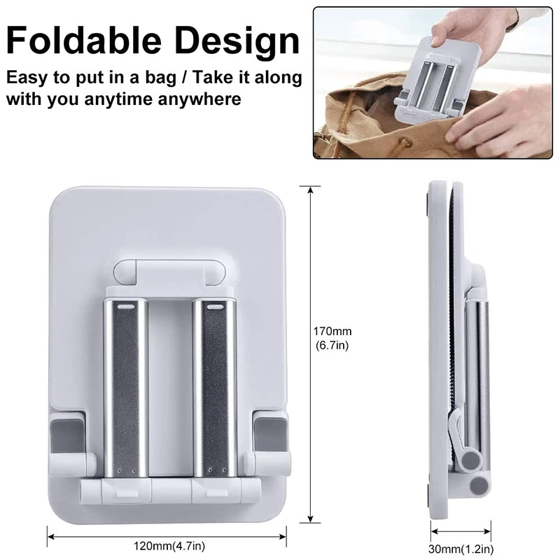 Подставка для планшета с регулируемой высотой складной держатель двухтрубный