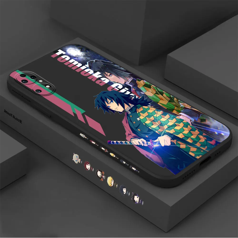 Demon Slayer Tomioka Giyuu Phone Case For Huawei P60 P50 P40 P30 P20 Mate 50 40 30 20 20X 10 Colour Liquid Silicone Cover Funda