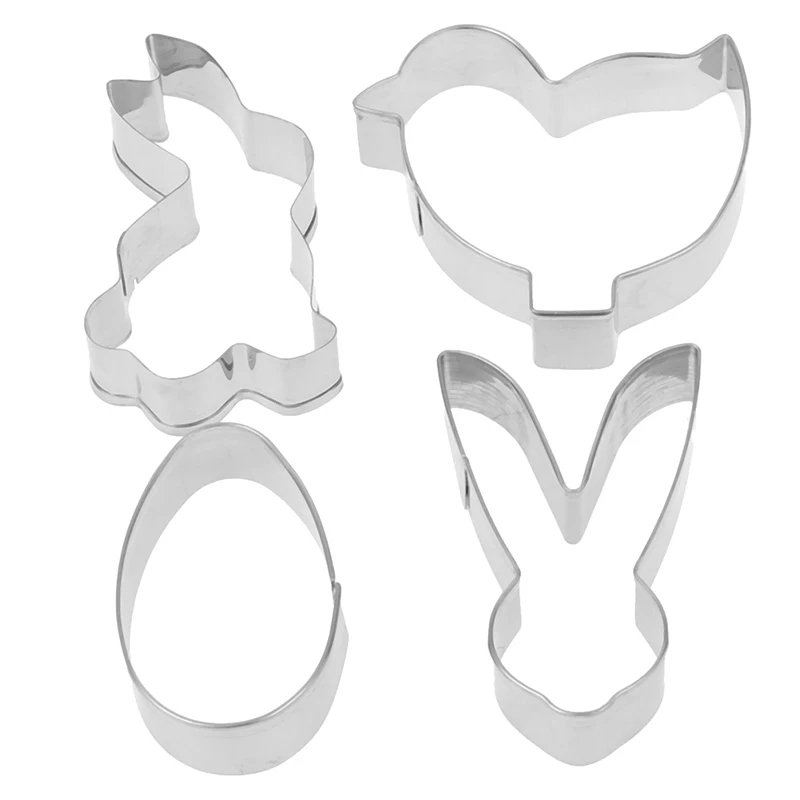 

4 шт. ремешки для печенья форм, форма для печенья, кролика, подвеска для торта, кухонные инструменты для выпечки для пасхального украшения