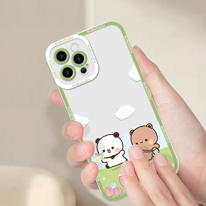 Фото Прозрачный чехол для телефона Cute BUBU DUDU Couple для Samsung Galaxy A55 A54 A53 A52 A73 A16 A36 A14 A13 5G Soft Cover Lovers Paired Fundas №3