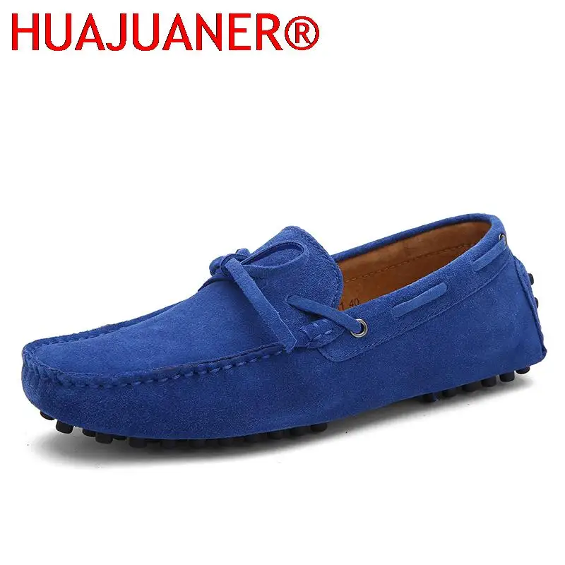 

High Quality Men Shoes Genuine Leather Suede Casual Shoes Man Classic Mens Loafers Upscale Slip On Men's Flats Plus Szie 38-49