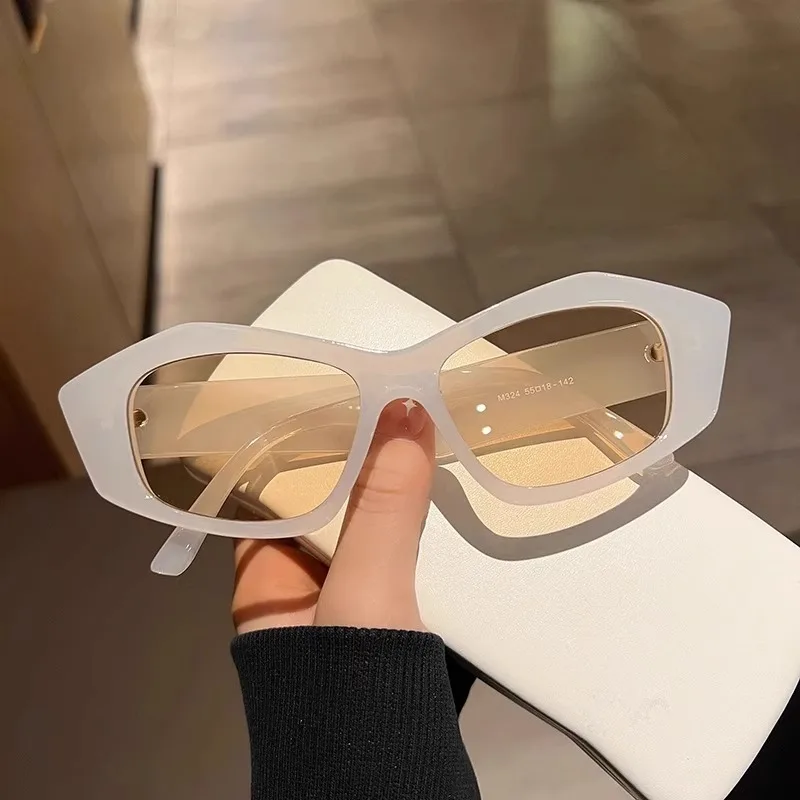 

Японские солнцезащитные очки OWNDYAS многоугольные Женские Ретро индивидуальные уличные съемки в стиле хип-хоп одинаковые солнцезащитные очки праздничный подарок