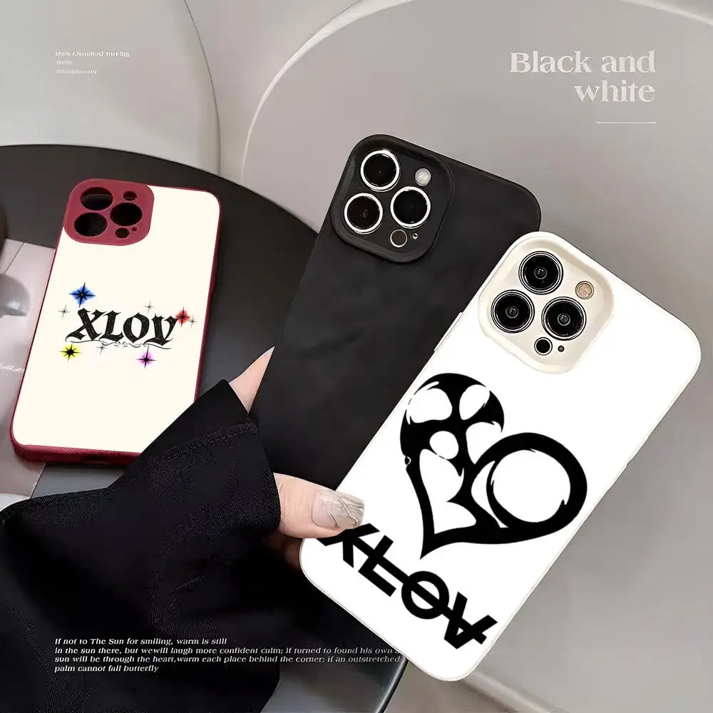 Фото Популярный чехол для телефона XLOV-V для iPhone 17, 13, 12, 11 Pro Max, 16, 15, 14 Plus, мягкий, конфетных цветов, с полным покрытием №1