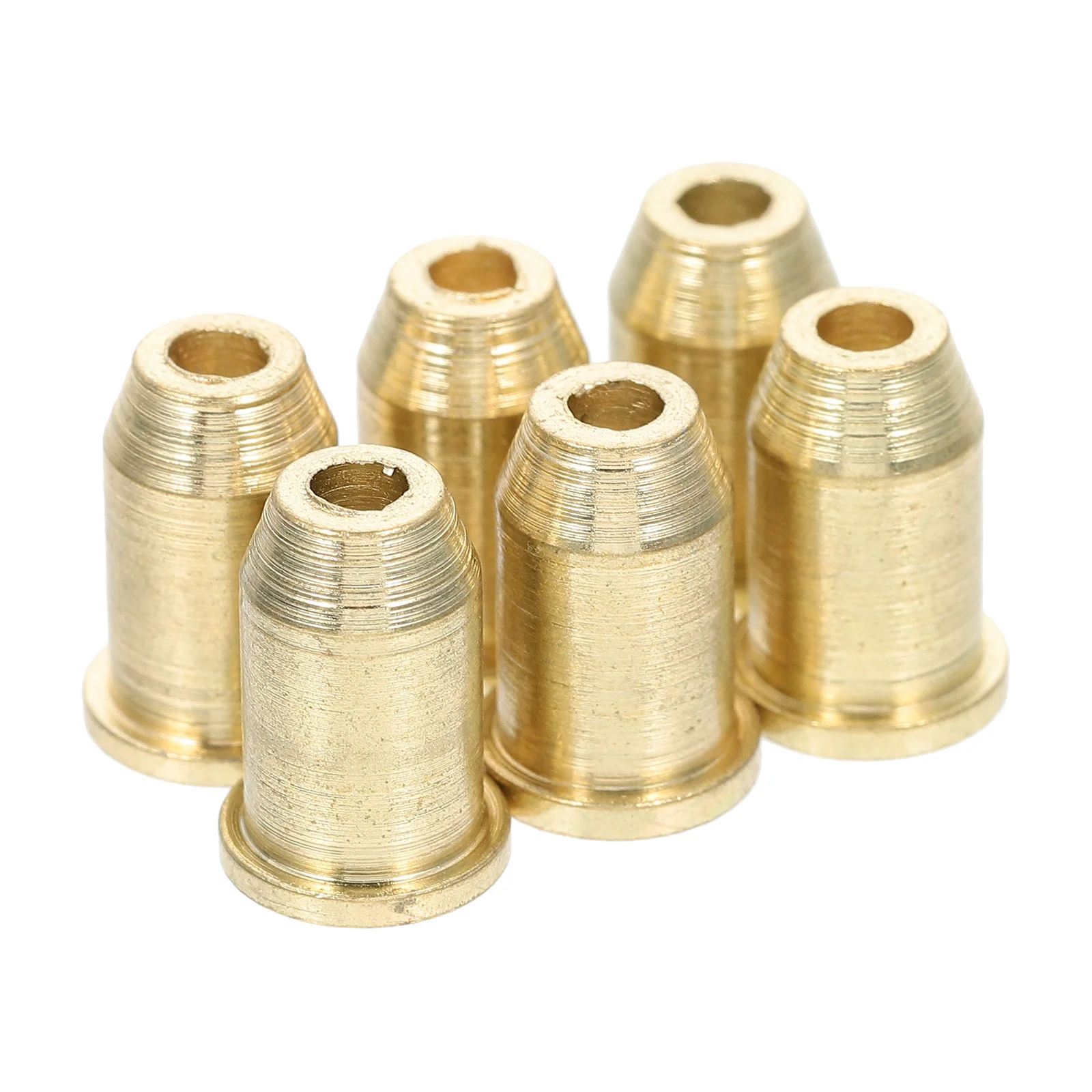 

6 Pcs Electric Guitar String Buckle Bass Guitars Through Body Metal Parts Bridge