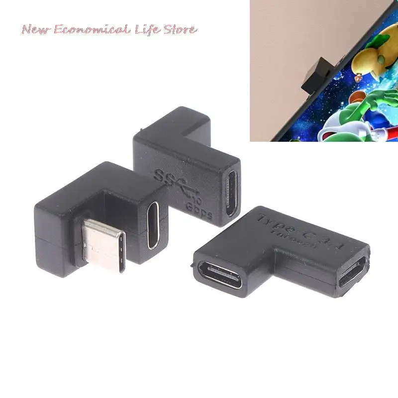 

Лидер продаж, переходник с USB 3,1 Type-C 20 Гбит/с «папа» на «мама» под прямым углом 90 градусов, адаптер OTG, преобразователь с поддержкой питания 100 ...