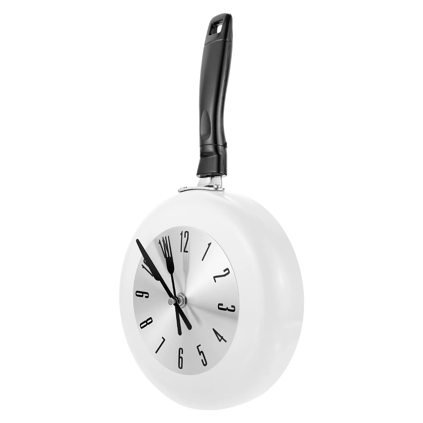 

Clock Wall Kitchen Pan Hanging Decorative Utensil Non Ticking Frying Mute Room 3D Diy Cutlery Novelty Office Living Modern