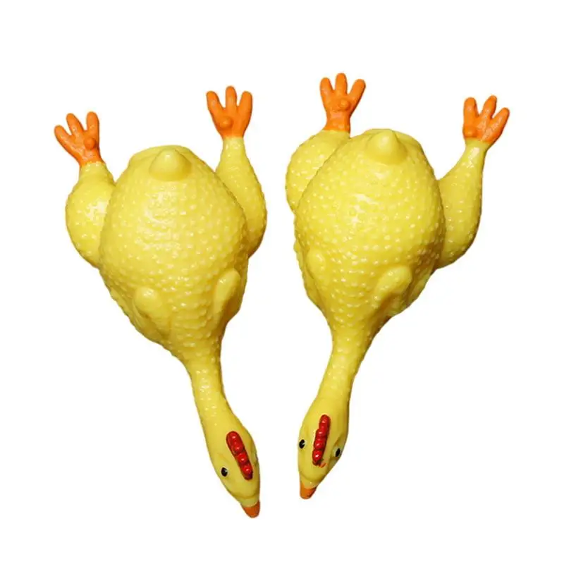 Сжимаемые игрушки с животными мультяшные скрипучие курицей забавная