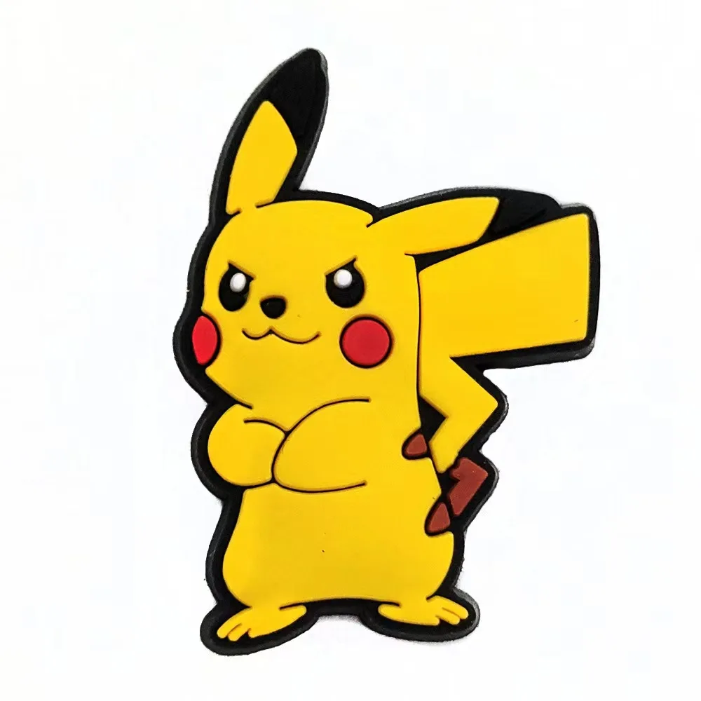 Aoger 27pcs/set Cartoon Pokemon Kawaii series Shoe Charms Croc Charms Stitzer Mickey Donald Duck Strawberry Bear Shoe Decoration