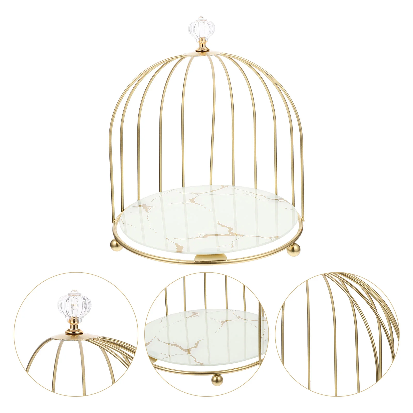 Поднос для демонстрации торта в виде птичьей клетки органайзер макияжа