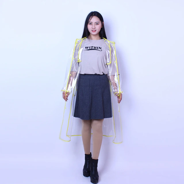 

Прозрачный длинный дождевик KNCOKAR из ЭВА для взрослых