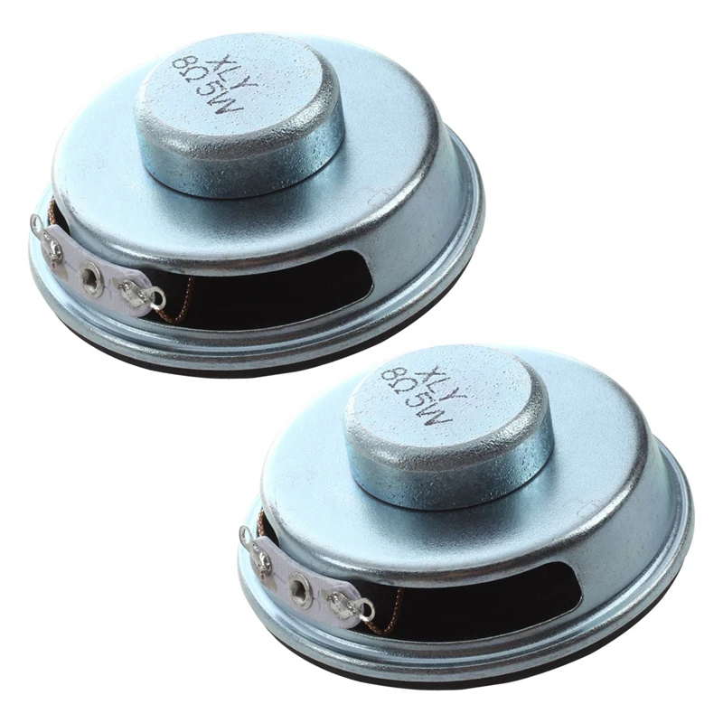 

2X 50Mm 2Inch Dia. Magnetic Type Aluminum Shell Round Speaker 8 Ohm 5W