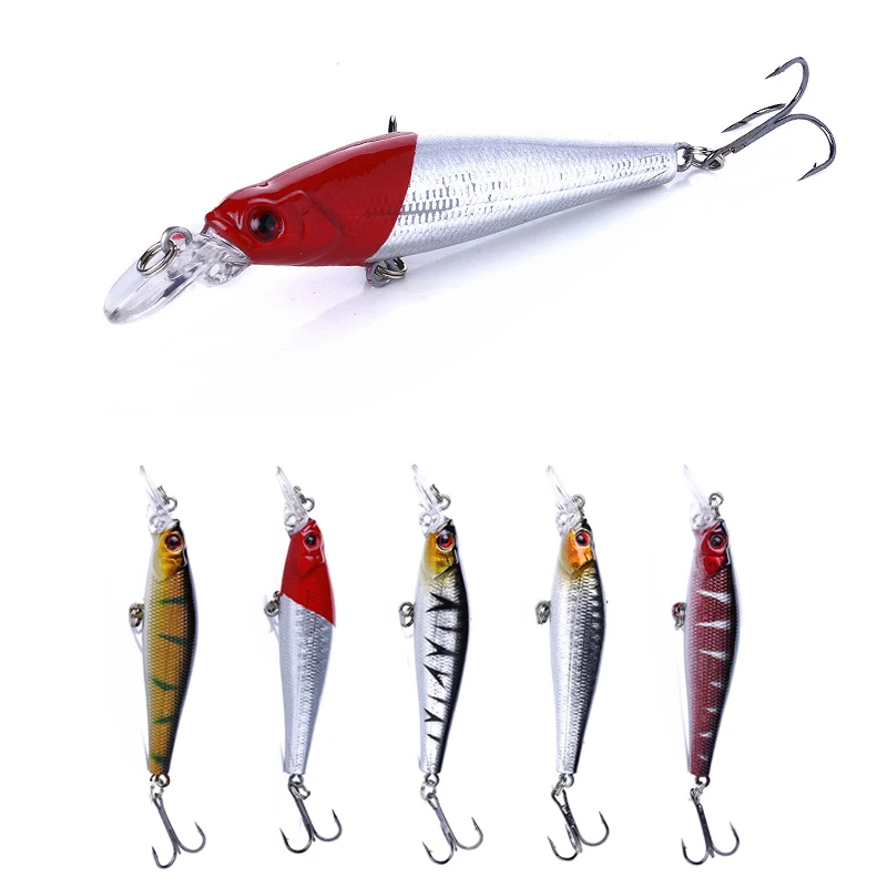 

1Pcs 8g 8.5cm Minnow Fishing Lure Crankbait Artificial Hard Bait Fishing Tackle Wobblers Swimbait For Pike Bass