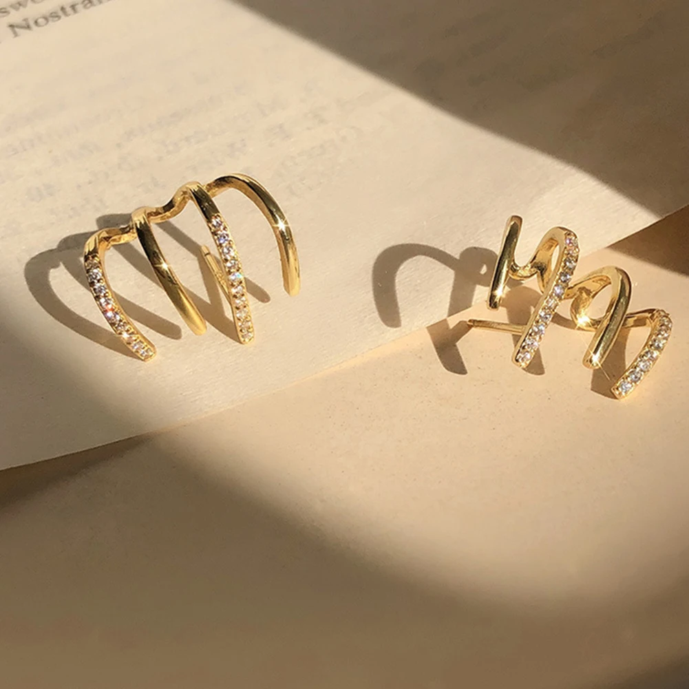 

Earrings for women Silver 4 Claw Ear Ring pendientes Femme Simple Creative Ears Decoration Fashion Jewelry