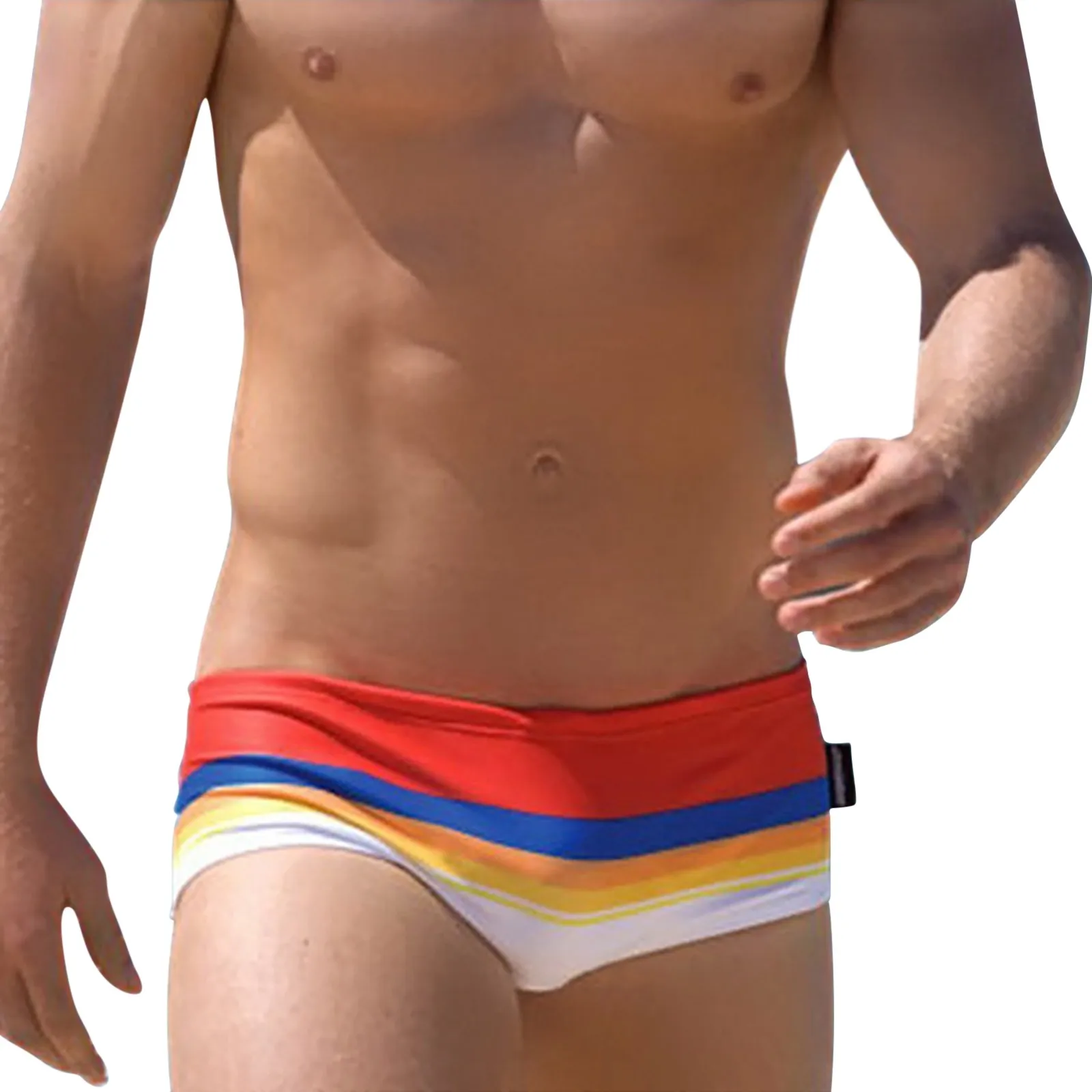 

Summer Men's Fashion Rainbow Boxer Swimwear