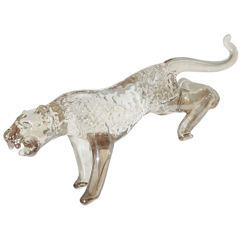 

Small Crystal Leopard Figurine Crystal Leopard Figurine Desktop Leopard Ornament