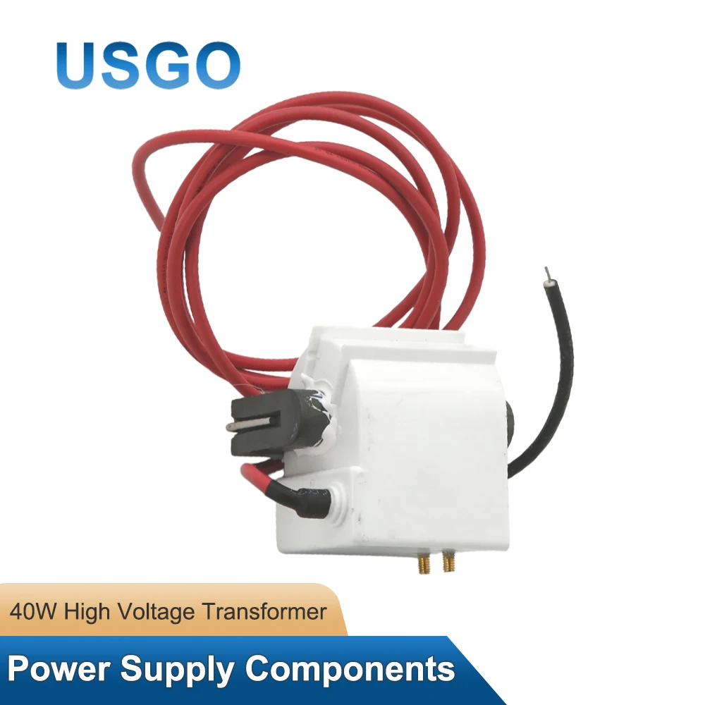 Фото Блок питания для CO2-лазера USGO 40W, высоковольтный трансформатор обратного хода, катушка зажигания, модель B для гравировального станка K40 №1