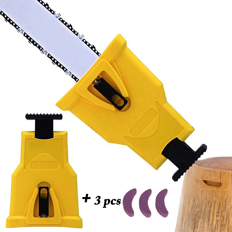 Fast Chain Mill Electric Chainsaw Sharpener Tool with Sharpening Stone Grinding Portable Saw Grinder Woodworking Garden Tools