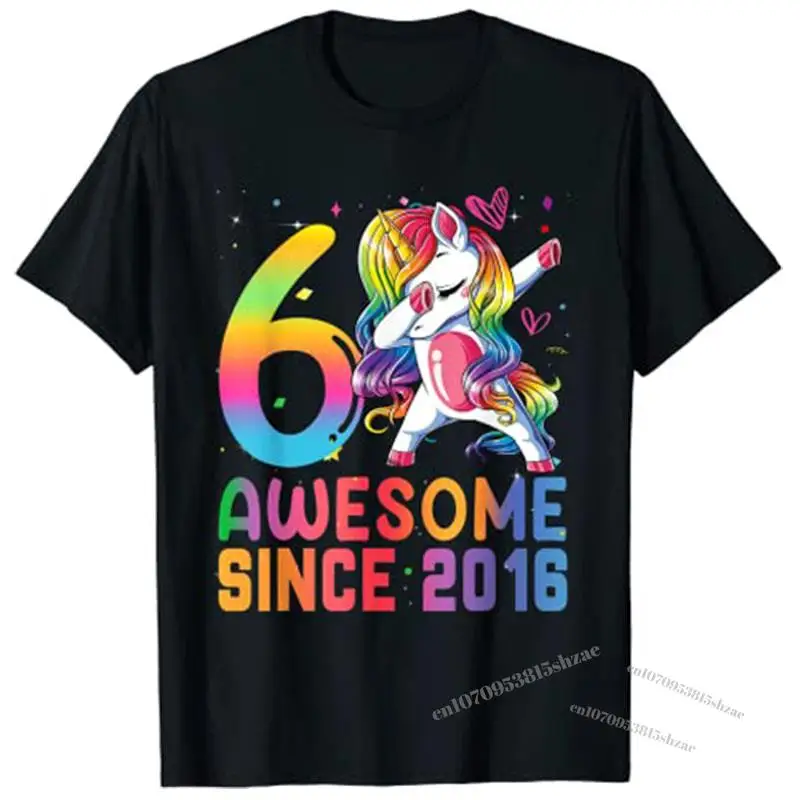 

Awesome Since 2016 Dabbing Unicorn Birthday 6 Year Old Girls T-Shirt
