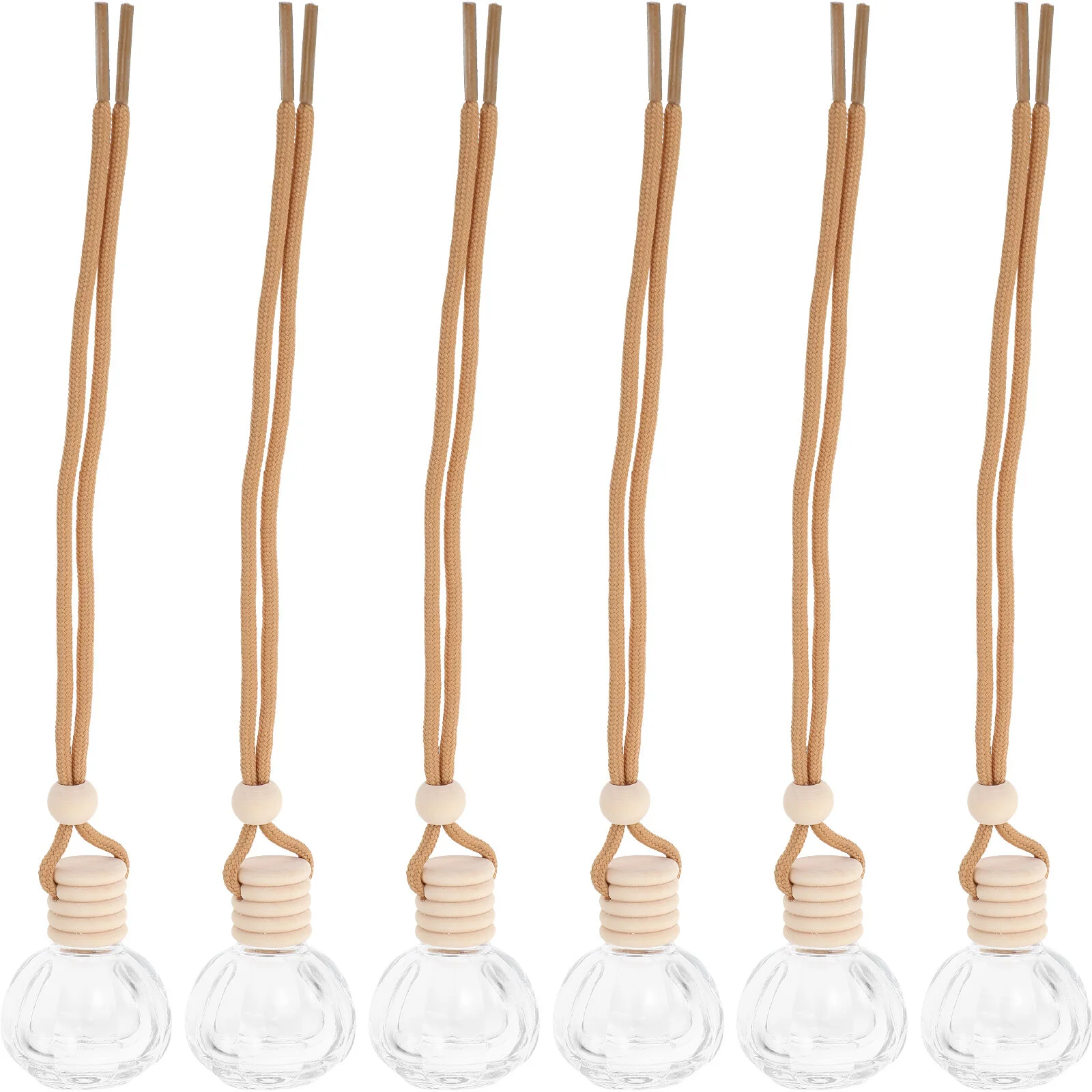 

6 Pcs Empty Bottle Car Air Freshener Bottles Perfume Astetic Room Decors Fragrance Glass Freshener Essential Oil