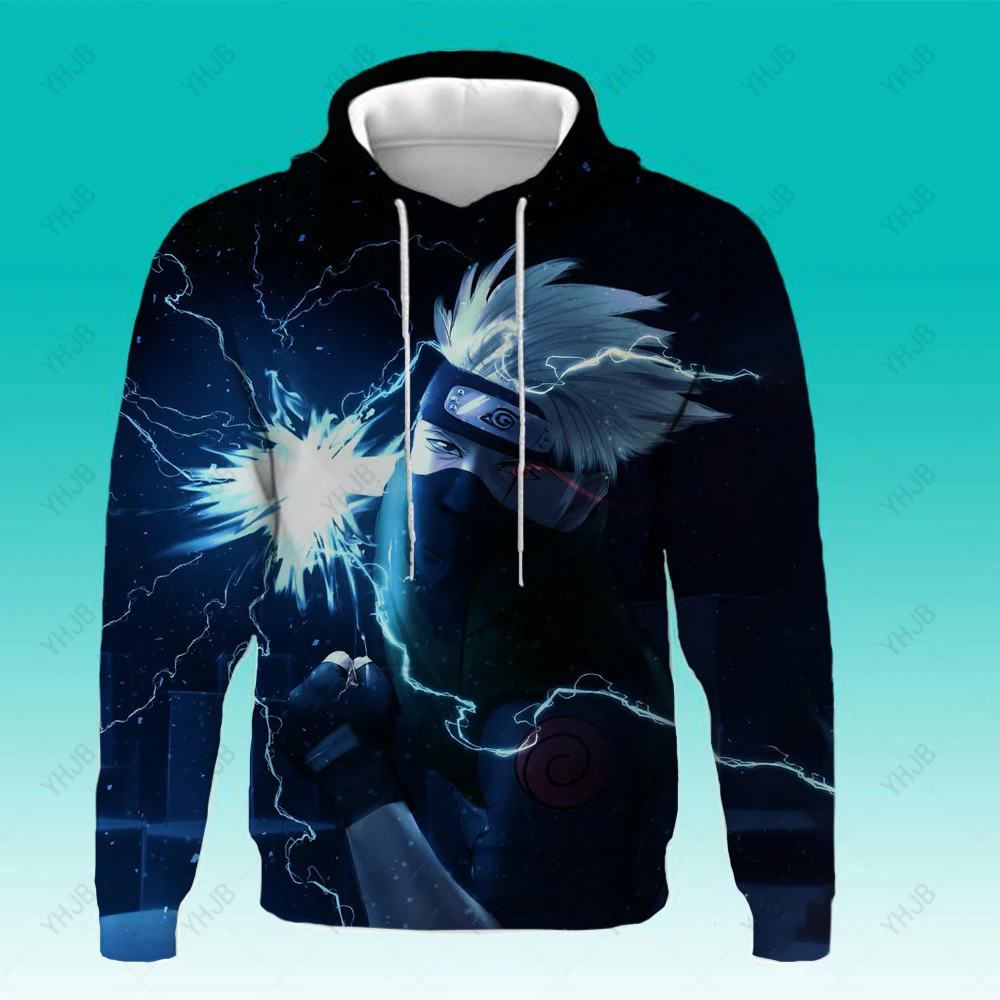 

2023 New Naruto 4-14T Girls and Boys' Sportswear Winter Cartoon Top Fashion Sports Children Kakashi Naruto Popular 3D Hoodie