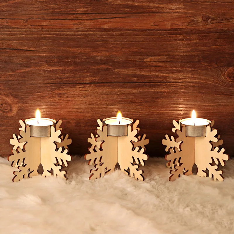 

Vintage Christmas Candles Table Retro Small Nordic Candles Table Rustic Vintage Wooden Centro De Mesa Candl Candl Gold Gift