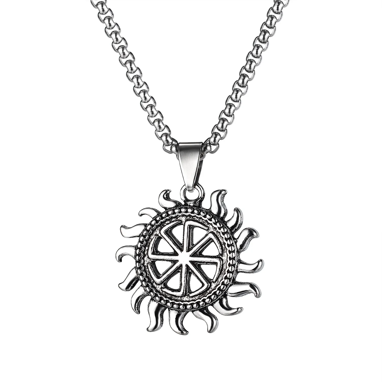 

Vintage Men's Street Hip Hop Sun Pendant