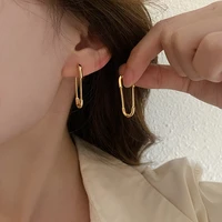 2022 new fashion vintage gold elegant statement circle korean metal geometric earrings womens popular jewelry