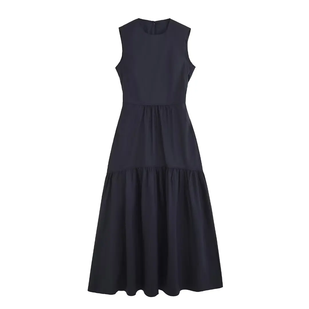 TRAF Новое женское сексуальное однотонное платье с открытой талией украшенное