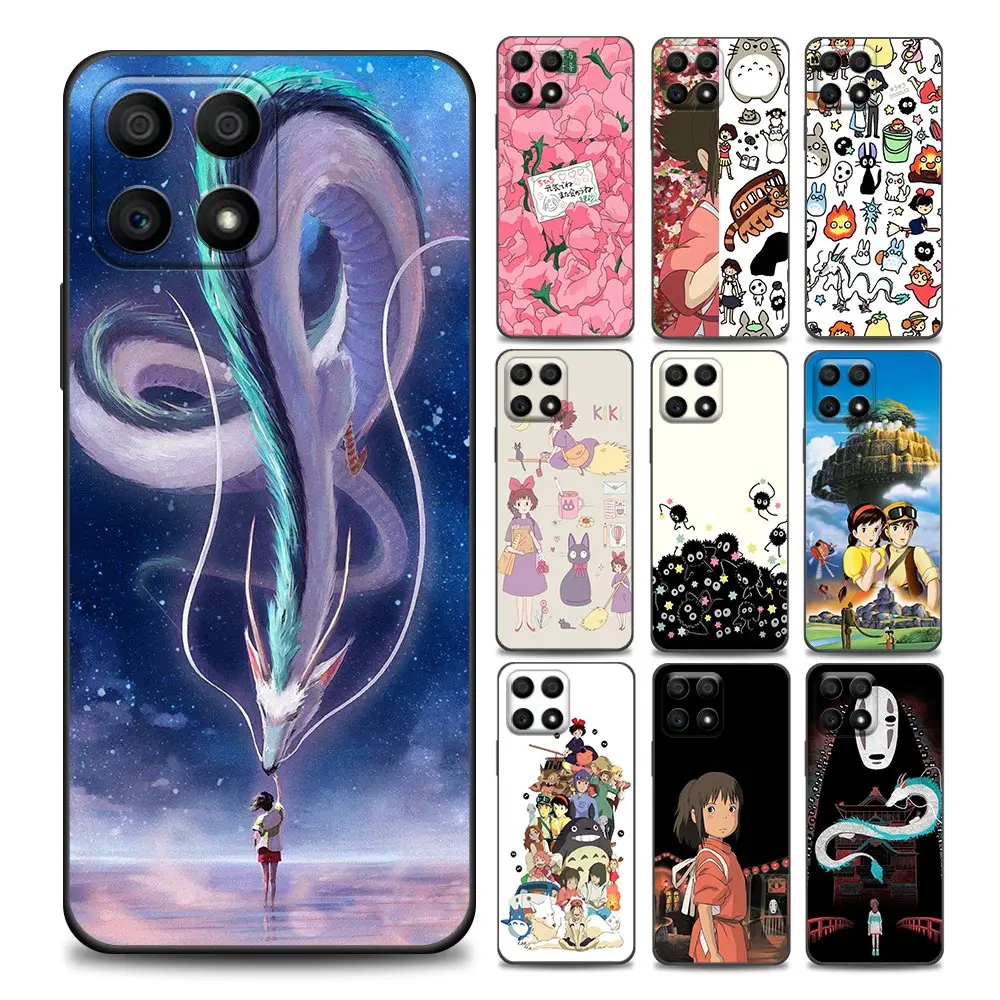 

Cartoon Spirited Away Miyazaki Anime Totoro Phone Case For Honor 50 30 10 Lite 30i 20 9A 9C 9X Pro 8X Nava 8i 9 Y60 Cover Cases