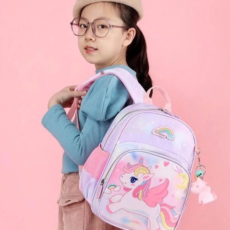 New Unicorn Backpack For Girls Cartoon Pink Princess School Bags Kids Satchels Kindergarten Bookbag Mochila Infantil Escolar