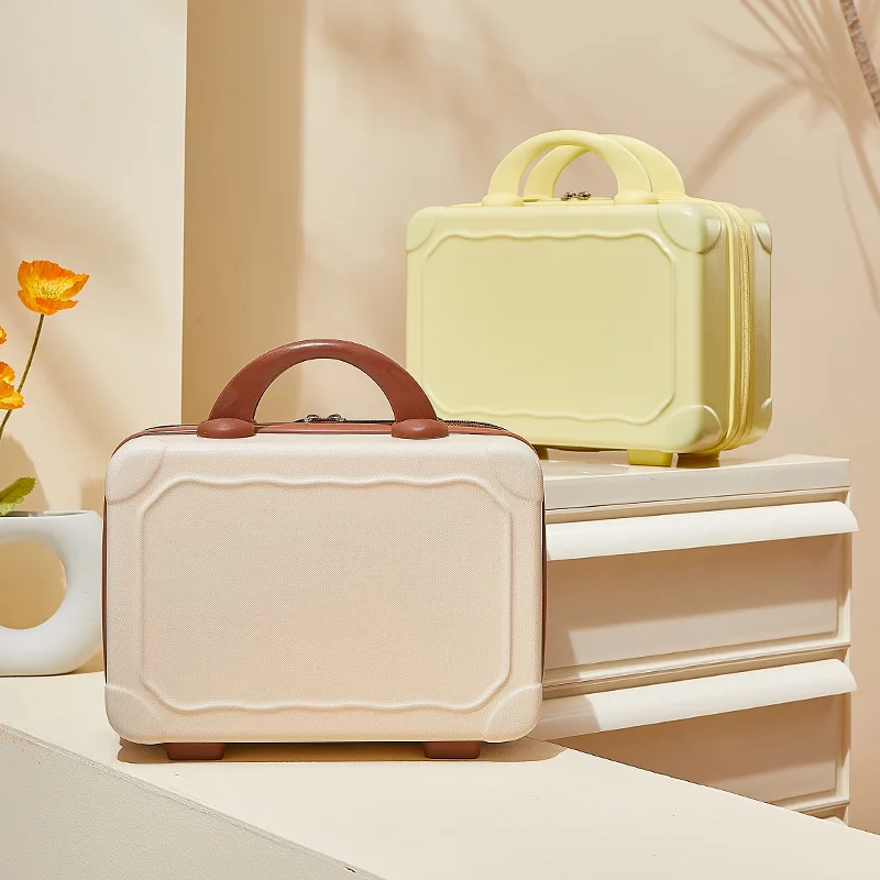 14 inch Colorful makeup case, portable suitcase mini cute travel case women's storage bag, small box wholesale Suitcases Luggage