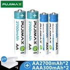 Набор перезаряжаемых батарей PUJIMAX AA AAA 2700 мАч + 300 мАч 1,2 в NiMH батареи для микрофона мыши пульта дистанционного управления с батарейным блоком