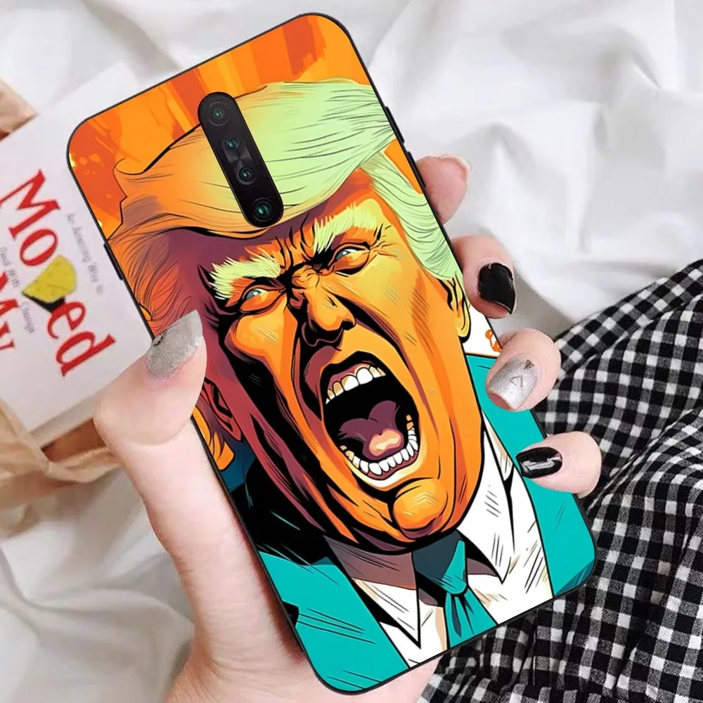 Cartoon Trump Fun Phone Case For Redmi 5 6 7 8 9 10 Plus Pro A GO K20 K30 K40 F3 Fundas