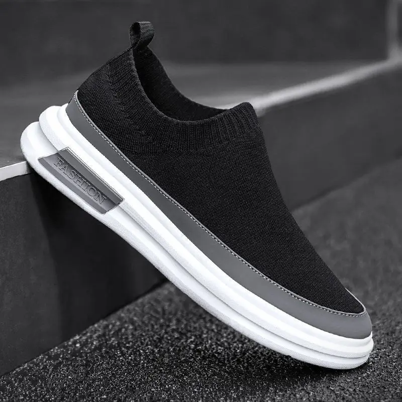 

2023 Men's Vulcanize Shoes Summer casual sneaker trend breathable mesh Walking shoes men Platform sneaker elastic soft Footwear