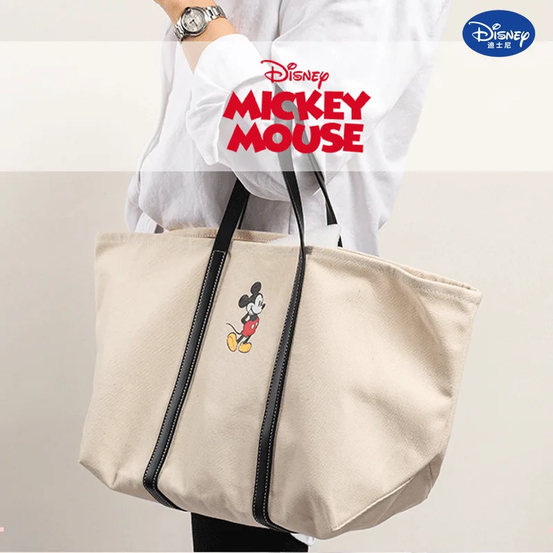

2022 New Disney Mickey Shoulder Bag Large Capacity Tote Bag All-match Ins Shoulder Handbag Shopping Bag Tote Bags for Women