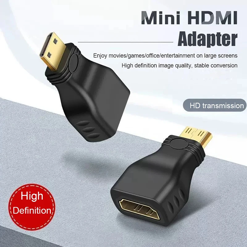 Адаптер-преобразователь QGeeM MINI HDMI штекер-HDMI гнездо в адаптер 1080 P 2K 4K для мини-ПК HDTV