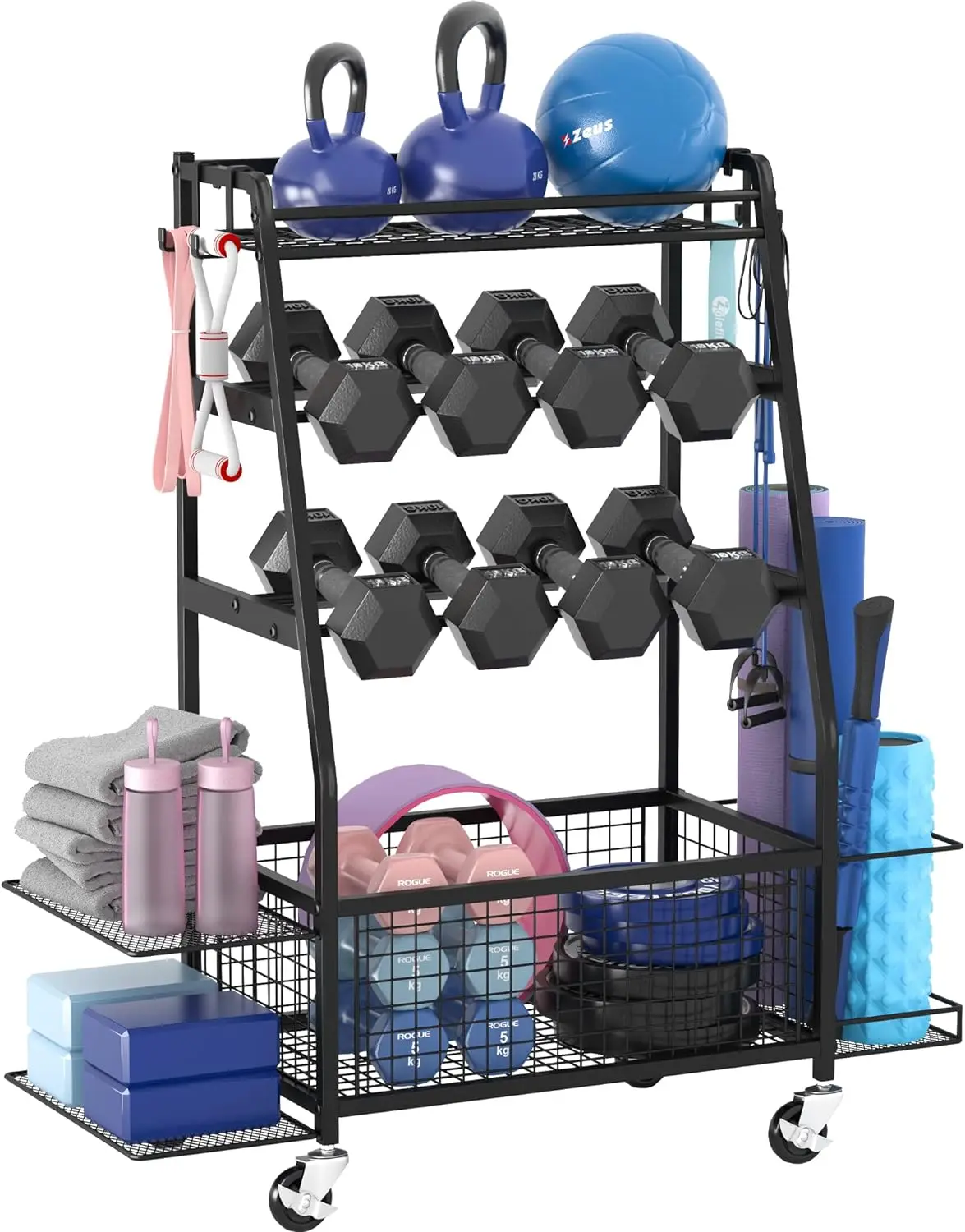 

Weight Rack for Dumbbells - Dumbbell Rack for Home Gym - Home Gym Storage Rack for Dumbbells and Strength Training Equipment - W