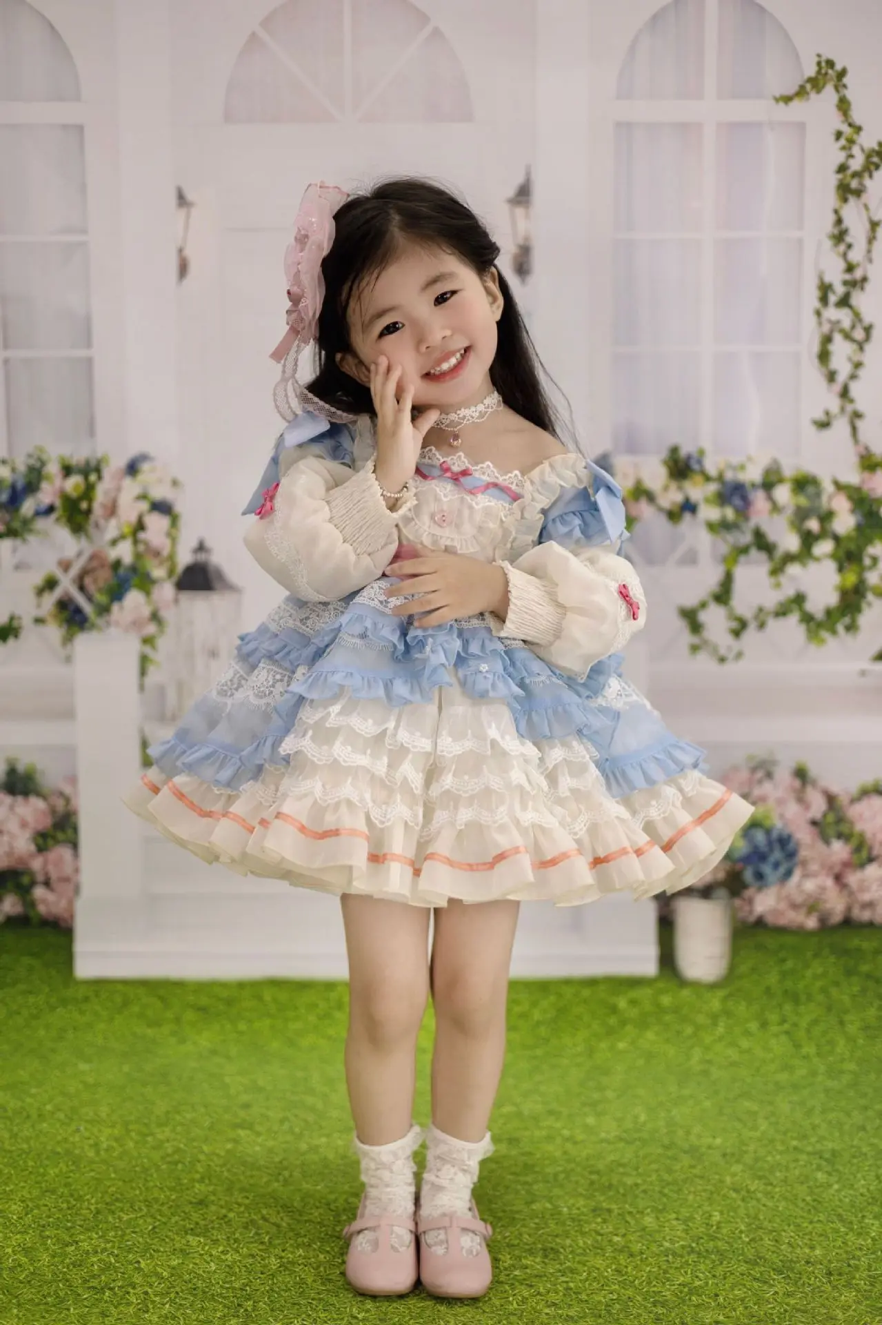 

Детское платье для девочек, детское платье для дня рождения в стиле "Лолита", детское свадебное платье, платья принцессы, костюм на весну и осень, платья для девочек