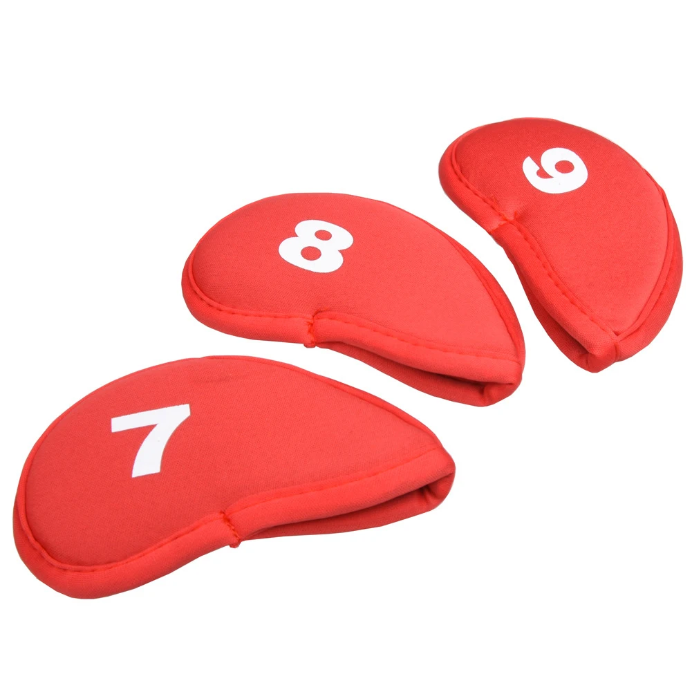 Brand New Golf Club Head Cover Putter Headcover 15*15*9.5cm/Set 57g Blue Neoprene+sponge Red Soft 14.5*8*1cm/pc