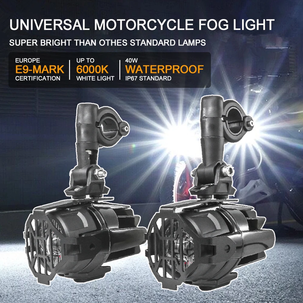 

Universal Motorcycle 40W Fog Light Assembly LED For BMW R1250GS R1200GS Adventure G310GS F850GS F750GS F900XR K1600 F800GS ADV