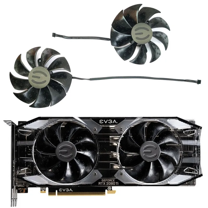 

NEW 2PCS 87MM 4PIN PLA09215S12H RTX 2080 GPU Fan，For EVGA RTX 2080TI 2080 2070 2060 XC ULTRA Gaming Video Card Cooling Fan
