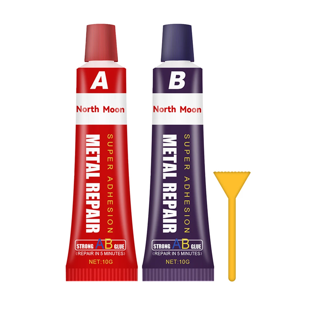

2pcs 20g A+B Glue Metal Repairing Adhesive Glues Quick Drying Special Welding Strong Adhesive Glue with Scraper Waterproof
