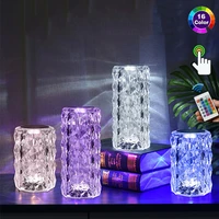 crystal table lamp 316 colors touch remote diamond lamps room decor atmosphere bedside night light desktop projector lights