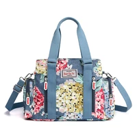 new 2022 casual women messenger shoulder bag designer luxury tote vintage handbags floral print women top handle nylon bolsas