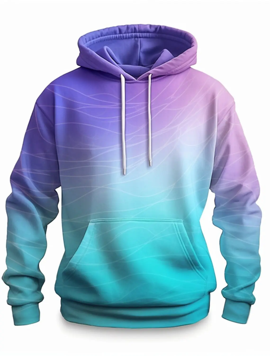 Мужская толстовка с капюшоном и принтом длинным рукавом передним карманом