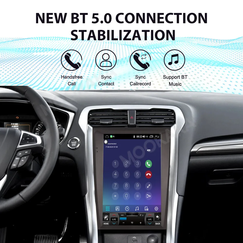 Фото 12.1'' Автомагнитола Android 15 для Ford Fusion Mondeo MK5 2013-2018 с беспроводным CarPlay, интеллектуальные автомобильные системы, автомобильная мультимедиа №4