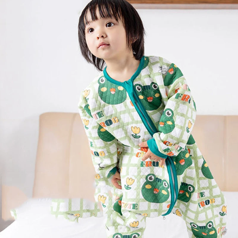 Baby Sleeping Bag Spring & Autumn Toddler Sleep Sack Kids Cartoon Cotton Sleepsack Bed Soft Children Bedding Pajamas Jumpsuit