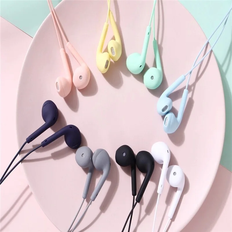 

HSYK For Macaron Headset Subwoofer Wired Headset In-Ear 3.5MM