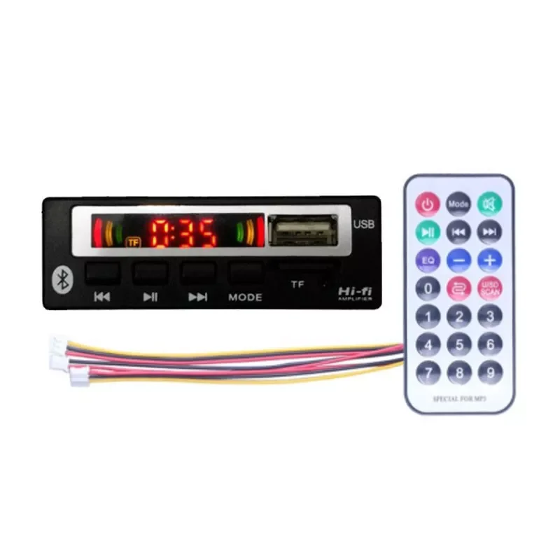 

Беспроводной Bluetooth 5 в 12 В MP3 WMA декодер плата аудио модуль Поддержка USB TF FM радио модуль для автомобильных аксессуаров